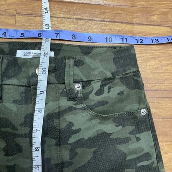 Good American Good Waist Skinny Jeans Camo Jeans Women Size 0/25‎ - Picture 5 of 8
